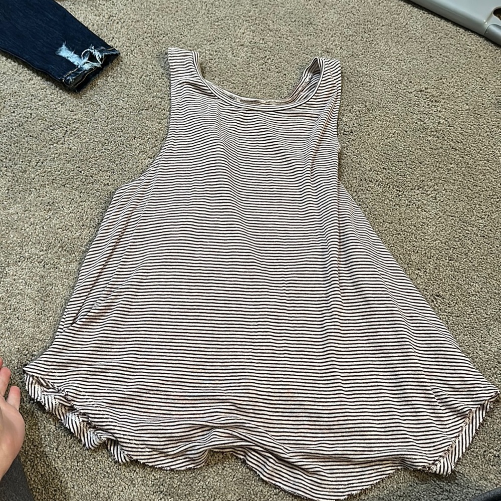 American eagle open back, striped tank top size small